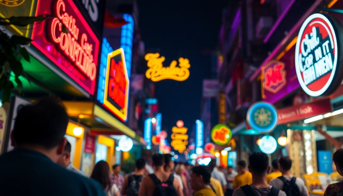 Experience the nightlife of 호치민 황제투어 에코걸 with vibrant streets and lively scenes.