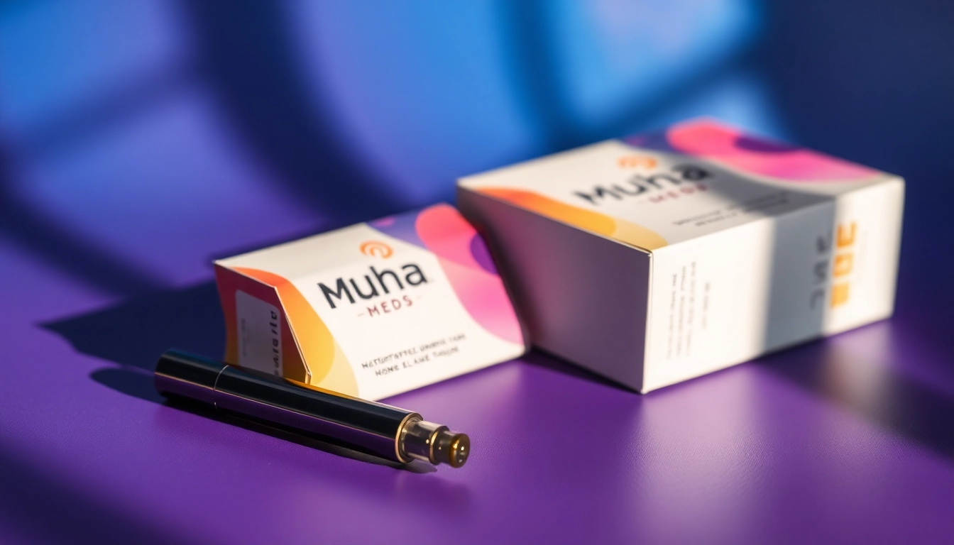 Showcasing Muha Meds Disposable Vapes with elegant design and colorful packaging for an appealing user experience.