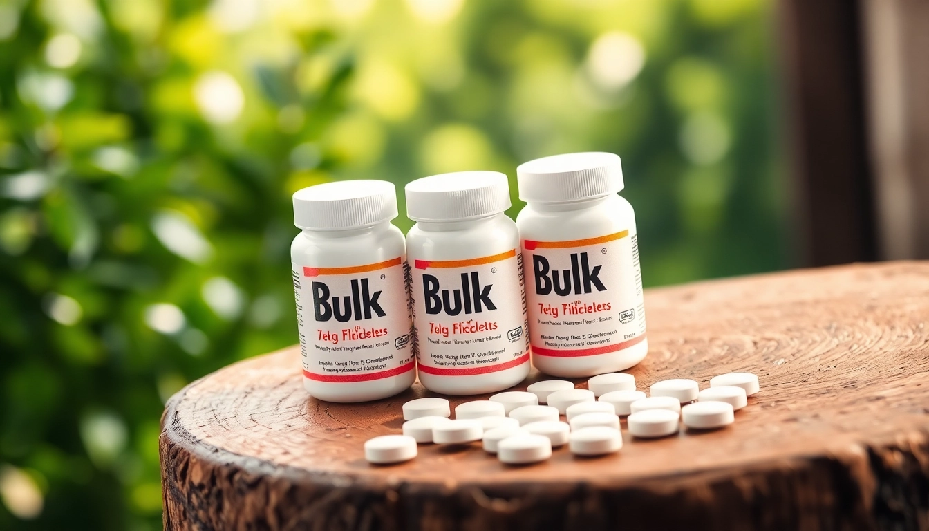 Showcase Bulk 7oh tablets displayed elegantly against a natural backdrop to enhance visibility.