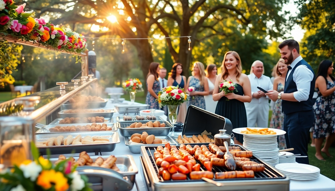 Enjoy exquisite Hochzeit Grill Catering für Berlin with a delightful outdoor setting featuring grilled delicacies.