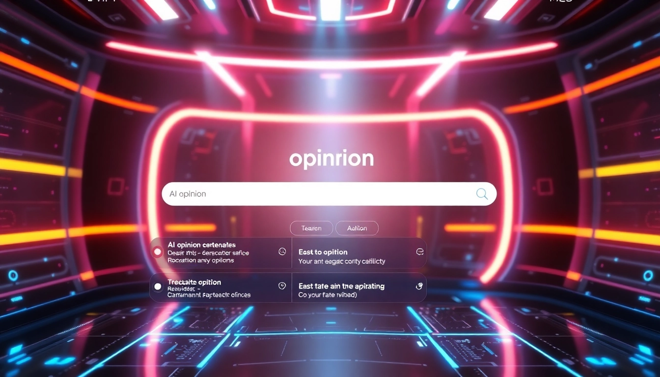 Visualize AI Opinion search interface highlighting advanced analytical features for insights.
